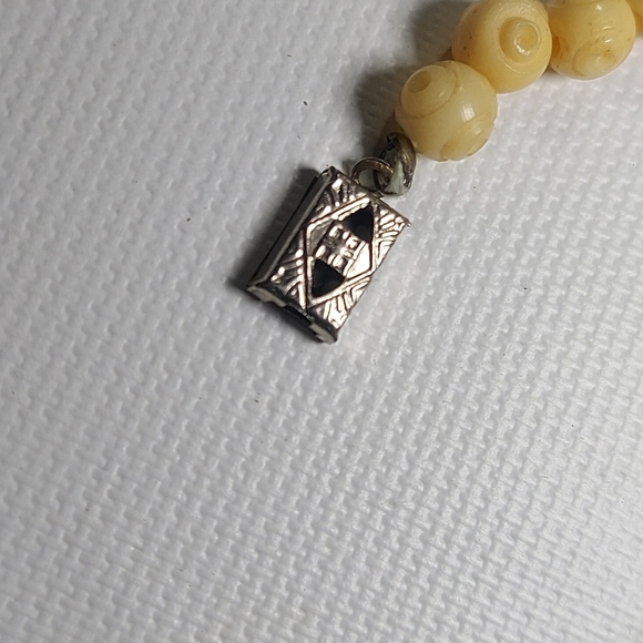 Vegetable Ivory Hand Carved Tagua Nut Beaded Necklace - Picture 5 of 6